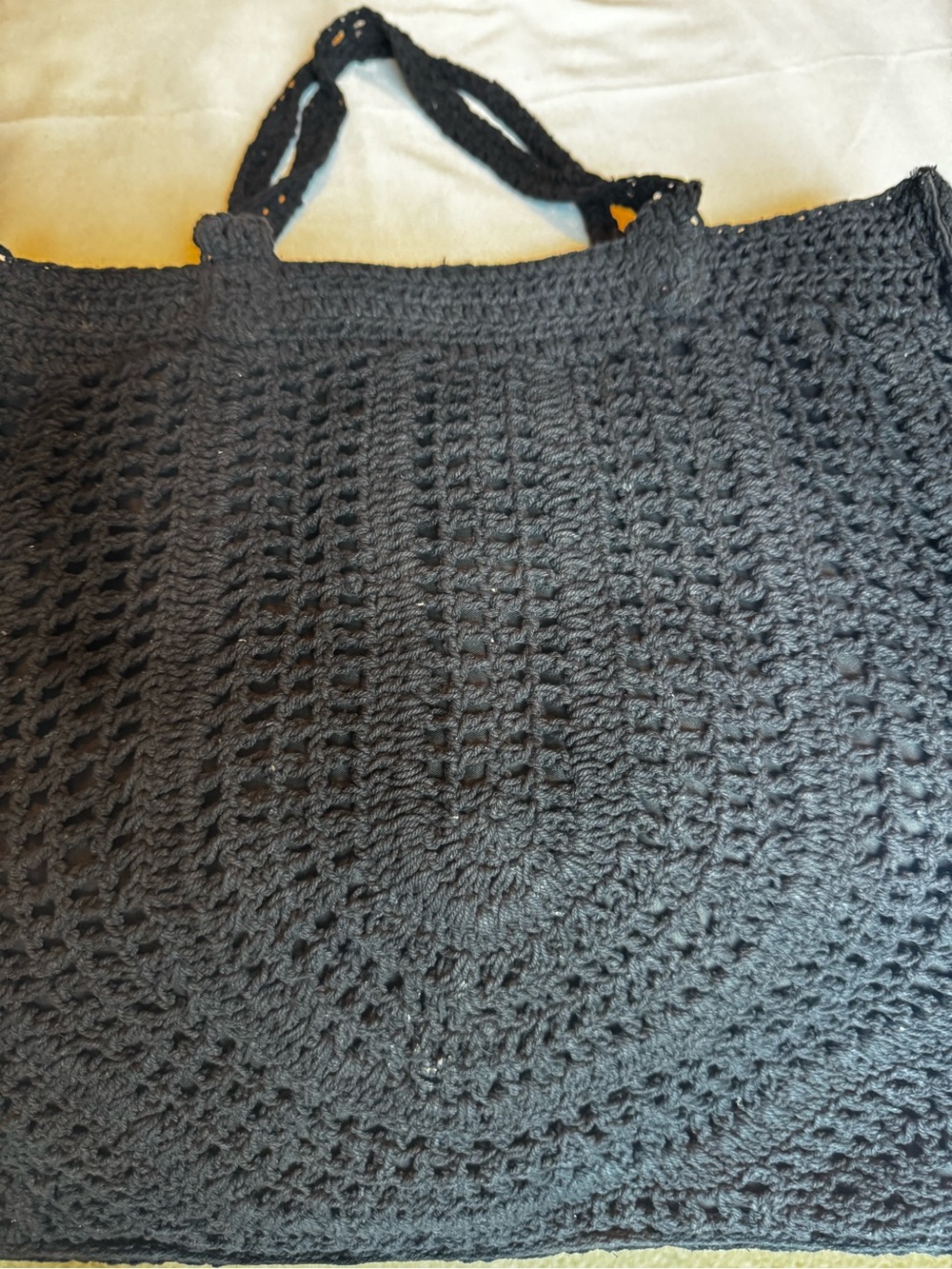 Universal Thread Black Crochet Tote